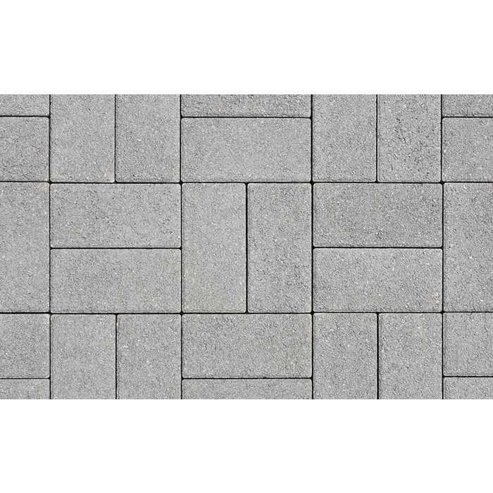 Плитка тротуарная Прямоугольник (Ла-Линия) В.2.П.10 гладкий серый 200х100х100 мм