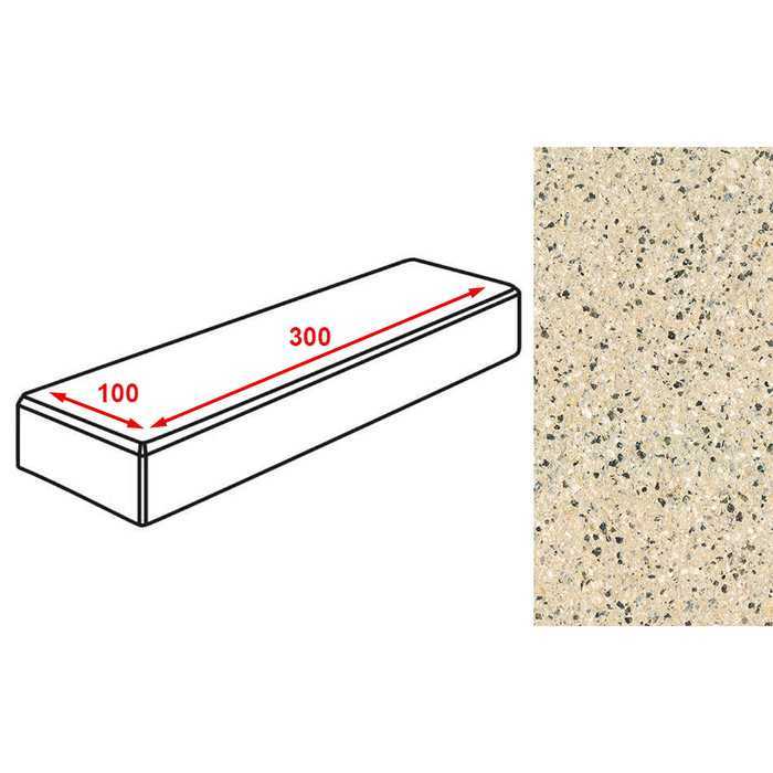 Плитка тротуарная Готика Granite FERRO, паркет, Жельтау 300х100х60 мм